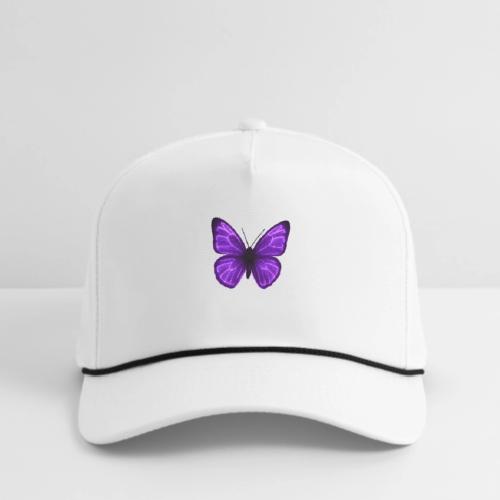 Neon Purple Butterfly - Rope Cap