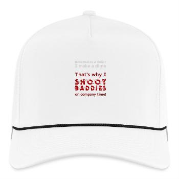 I shoot baddies on company time - Rope Cap - white/black - Front