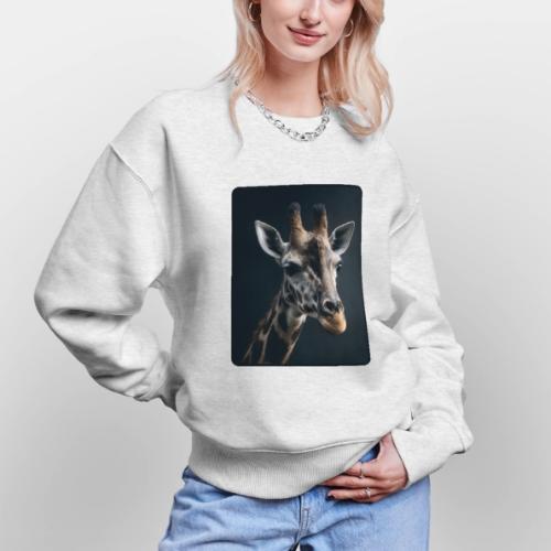 Majestic Giraffe Artistic Portrait Design - Stanley/Stella Radder Unisex Oversized Organic Sweatshirt