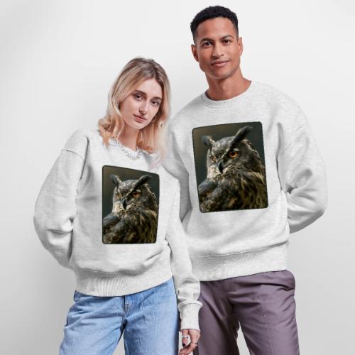 Eurasian Eagle Owl Portrait Design - Stanley/Stella Radder Unisex Oversized Organic Sweatshirt