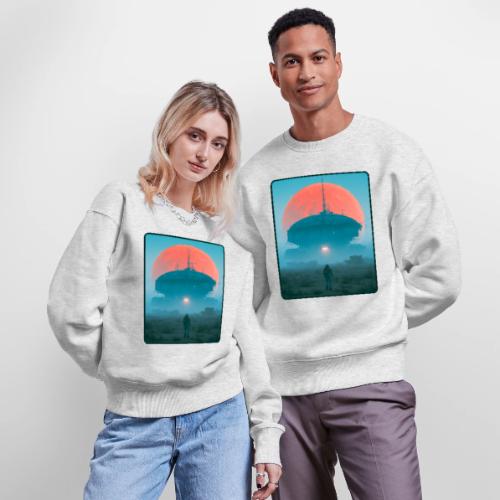 Astronaut Alien Outpost Design - Stanley/Stella Radder Unisex Oversized Organic Sweatshirt