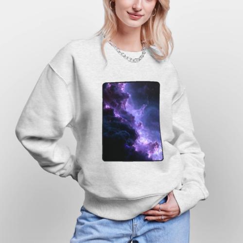 Purple Nebula Space Design - Stanley/Stella Radder Unisex Oversized Organic Sweatshirt