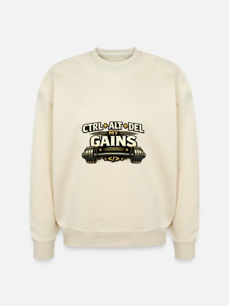 Ctrl Alt Del My Gains - Stanley/Stella Radder Unisex Oversized Organic Sweatshirt - 