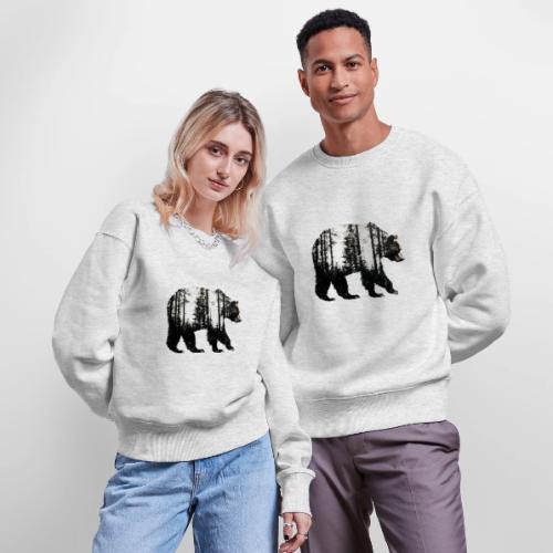 Evergreen Bear Silhouette - Stanley/Stella Radder Unisex Oversized Organic Sweatshirt