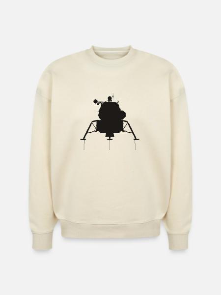 Lunar Module - Stanley/Stella Radder Unisex Oversized Organic Sweatshirt - cool heather grey