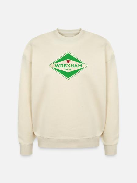 Wrexham Green Diamond Logo - Stanley/Stella Radder Unisex Oversized Organic Sweatshirt -