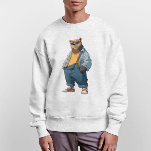 Fashion Streetwear Bear Cartoon Art - Stanley/Stella Radder Unisex Oversized Organic Sweatshirt