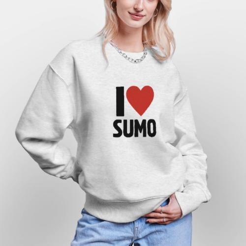 I Love Sumo – Bold Minimalist Sumo Wrestling Fan - Stanley/Stella Radder Unisex Oversized Organic Sweatshirt