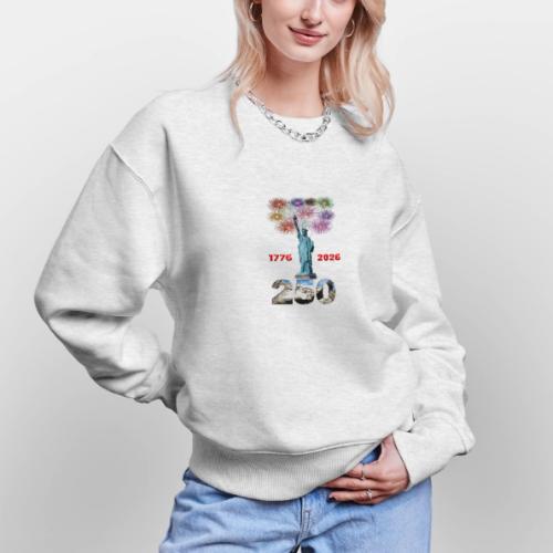 1776 - 2026 | 250 Years USA | Fireworks - Stanley/Stella Radder Unisex Oversized Organic Sweatshirt