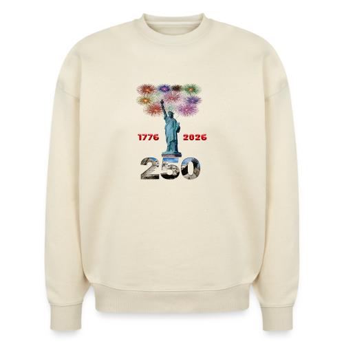 1776 - 2026 | 250 Years USA | Fireworks - Stanley/Stella Radder Unisex Oversized Organic Sweatshirt