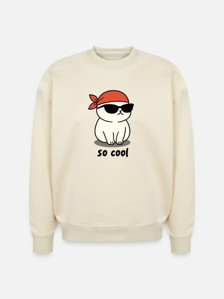 so cool cat - Stanley/Stella Radder Unisex Oversized Organic Sweatshirt -