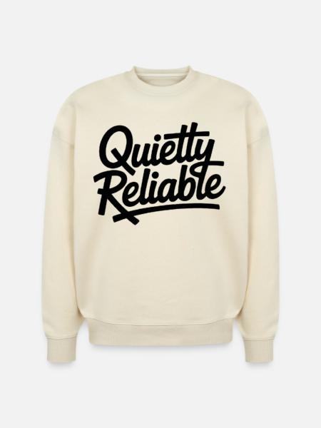 Quietly Reliable Script Logo - Stanley/Stella Radder Unisex Oversized Organic Sweatshirt -