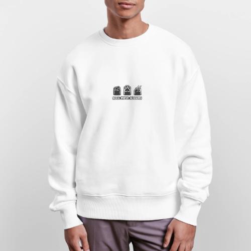 Playful Dog Paw Rock Paper Scissors - Stanley/Stella Radder Unisex Oversized Organic Sweatshirt