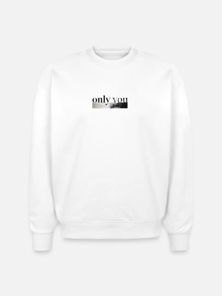 Only You Mono Landscape - Stanley/Stella Radder Unisex Oversized Organic Sweatshirt - white