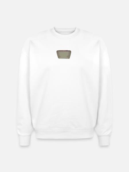 Antique Rim Ceramic Plate - Stanley/Stella Radder Unisex Oversized Organic Sweatshirt - white