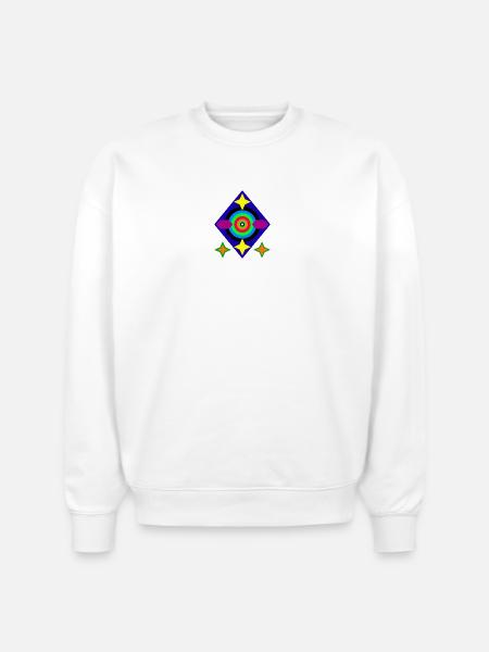 Diamond Stars - Stanley/Stella Radder Unisex Oversized Organic Sweatshirt - white