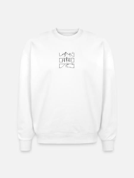 Sketches of Serenity - Stanley/Stella Radder Unisex Oversized Organic Sweatshirt - white
