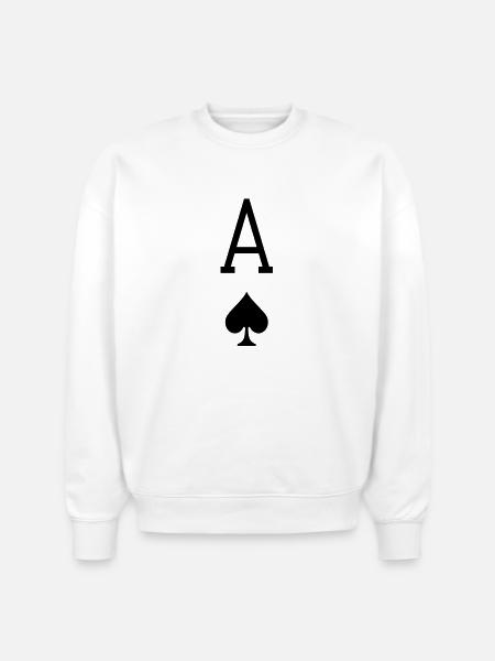 Ace of Spades - Stanley/Stella Radder Unisex Oversized Organic Sweatshirt - white