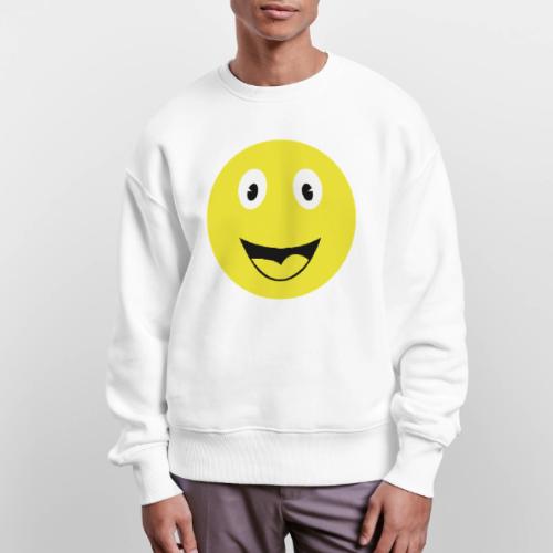 Yellow Happy Face Print - Stanley/Stella Radder Unisex Oversized Organic Sweatshirt