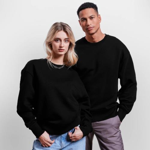 3D Flowers and Butterflies in Amber, Floral Design - Stanley/Stella Radder Unisex Oversized Organic Sweatshirt