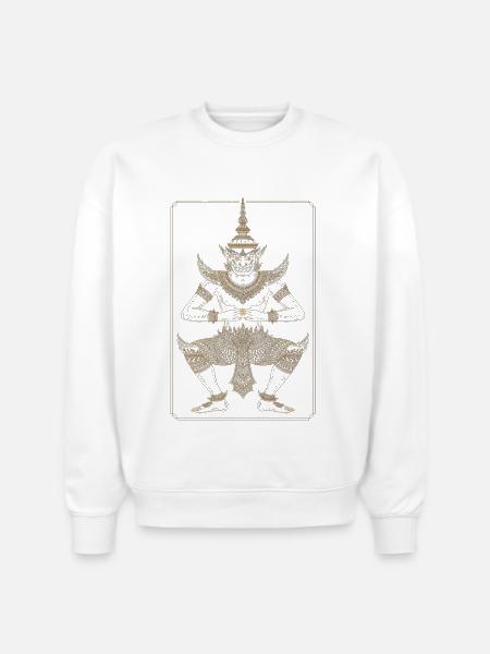 Golden Dancer Guardian - Stanley/Stella Radder Unisex Oversized Organic Sweatshirt - white