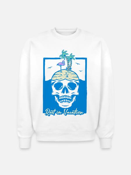 Rest in Vacation - Stanley/Stella Radder Unisex Oversized Organic Sweatshirt - white