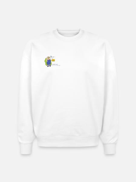 Help or Content? - Stanley/Stella Radder Unisex Oversized Organic Sweatshirt - white