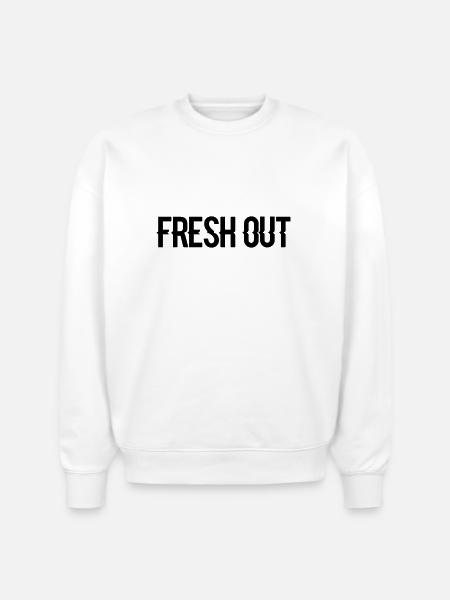 fresh out - Stanley/Stella Radder Unisex Oversized Organic Sweatshirt - white