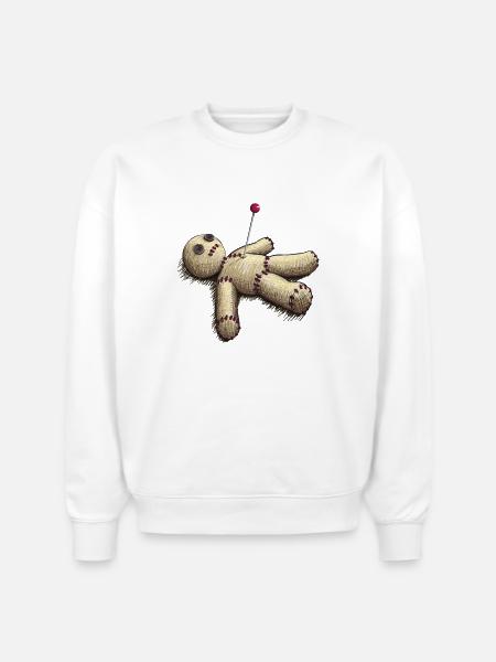 Voodoo Doll - Stanley/Stella Radder Unisex Oversized Organic Sweatshirt - white