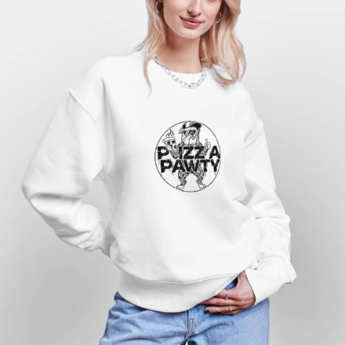 Pizza Pawty Bulldog T-Shirt | Funny Dog Pizza Tee - Stanley/Stella Radder Unisex Oversized Organic Sweatshirt