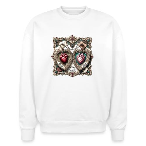 Keeper of My Deepest Love Victorian Locket T-Shirt - Stanley/Stella Radder Unisex Oversized Organic Sweatshirt