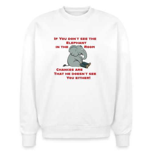 Elephant in the Room Meme - Stanley/Stella Radder Unisex Oversized Organic Sweatshirt