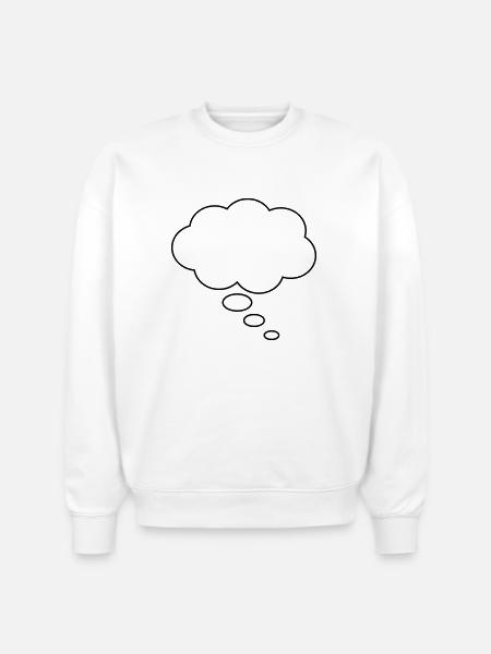 Thought bubble - Stanley/Stella Radder Unisex Oversized Organic Sweatshirt - white
