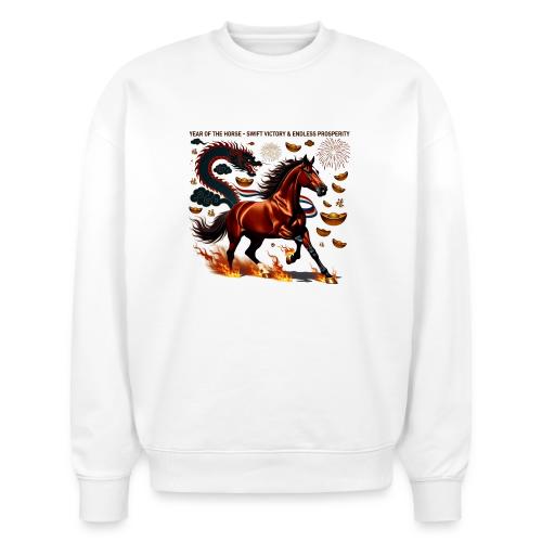 Year of the Horse Victory T Shirt, Lunar New Year - Stanley/Stella Radder Unisex Oversized Organic Sweatshirt