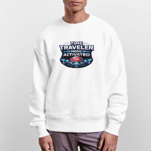 Time Traveler Mode – Futuristic Neon Sci-Fi Tee - Stanley/Stella Radder Unisex Oversized Organic Sweatshirt