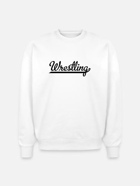 wrestling - Stanley/Stella Radder Unisex Oversized Organic Sweatshirt - white