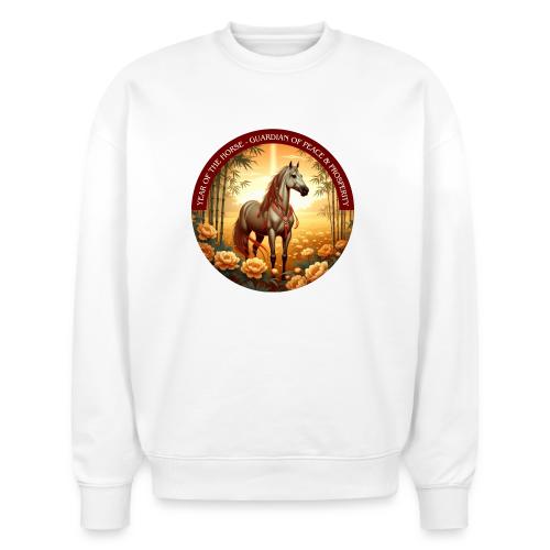 Year of the Horse Guardian T Shirt, Lunar New Year - Stanley/Stella Radder Unisex Oversized Organic Sweatshirt