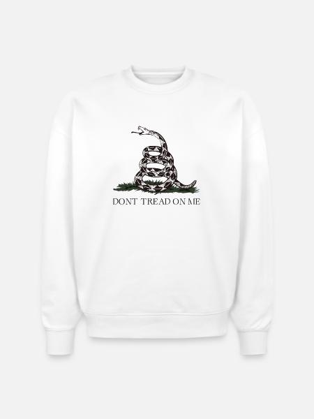 Coiled Rattlesnake Emblem - Stanley/Stella Radder Unisex Oversized Organic Sweatshirt - white