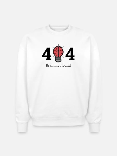 Brain not found - Stanley/Stella Radder Unisex Oversized Organic Sweatshirt - white