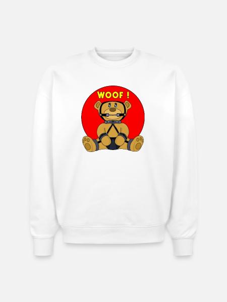 Woof - Stanley/Stella Radder Unisex Oversized Organic Sweatshirt - white
