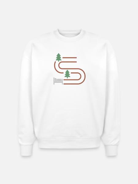 MILES TO GO BEFORE I SLEEP - Stanley/Stella Radder Unisex Oversized Organic Sweatshirt - white