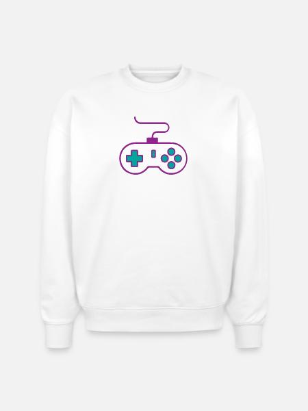 Pro Player Gamer - Stanley/Stella Radder Unisex Oversized Organic Sweatshirt - white