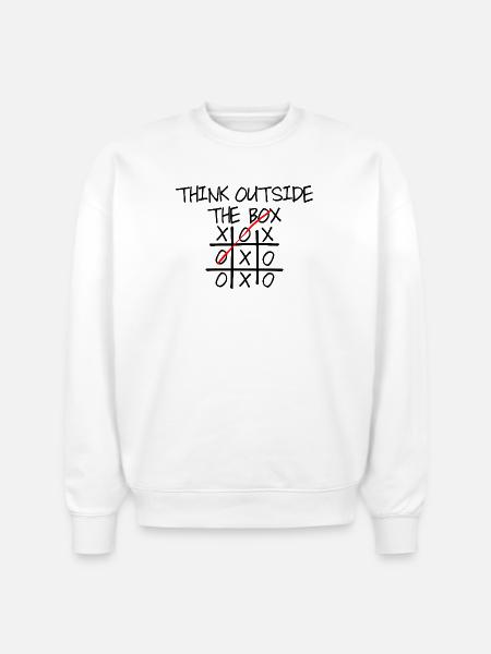 Crimson Diagonal Brushstroke - Stanley/Stella Radder Unisex Oversized Organic Sweatshirt - white