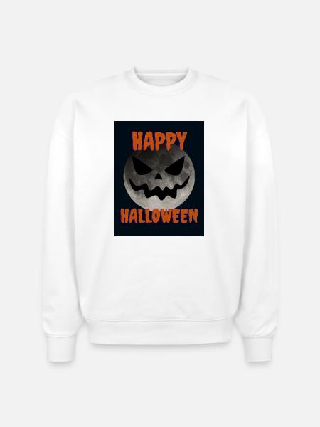 Happy Halloween - Stanley/Stella Radder Unisex Oversized Organic Sweatshirt - white