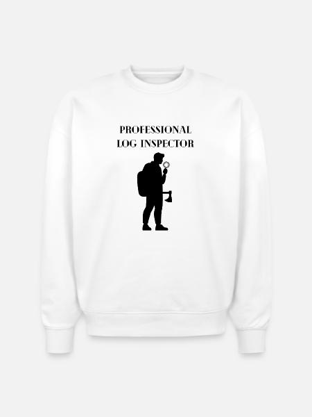 Busker Silhouette with Microphone - Stanley/Stella Radder Unisex Oversized Organic Sweatshirt - white