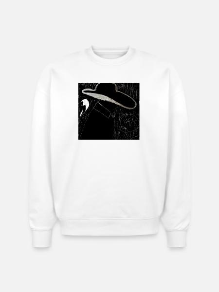 Slim Noir - Stanley/Stella Radder Unisex Oversized Organic Sweatshirt - white