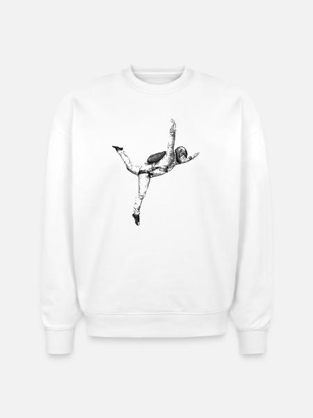 Freefly Skydiving - Stanley/Stella Radder Unisex Oversized Organic Sweatshirt - white