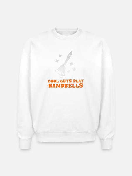 Handbell Anthem in Orange - Stanley/Stella Radder Unisex Oversized Organic Sweatshirt - white