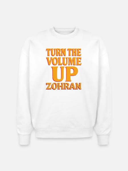 Turn the Volume Up Shirt - Stanley/Stella Radder Unisex Oversized Organic Sweatshirt - white