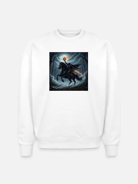 Headless Horseman - Stanley/Stella Radder Unisex Oversized Organic Sweatshirt - white
